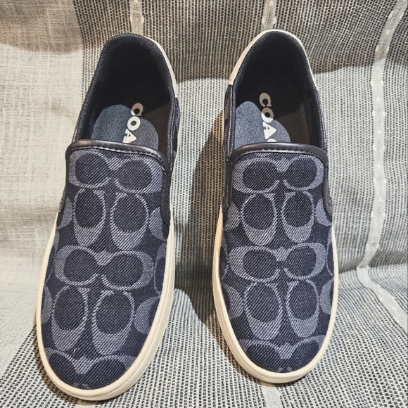 Coach Shoes - Navy coach loafers/slip ons